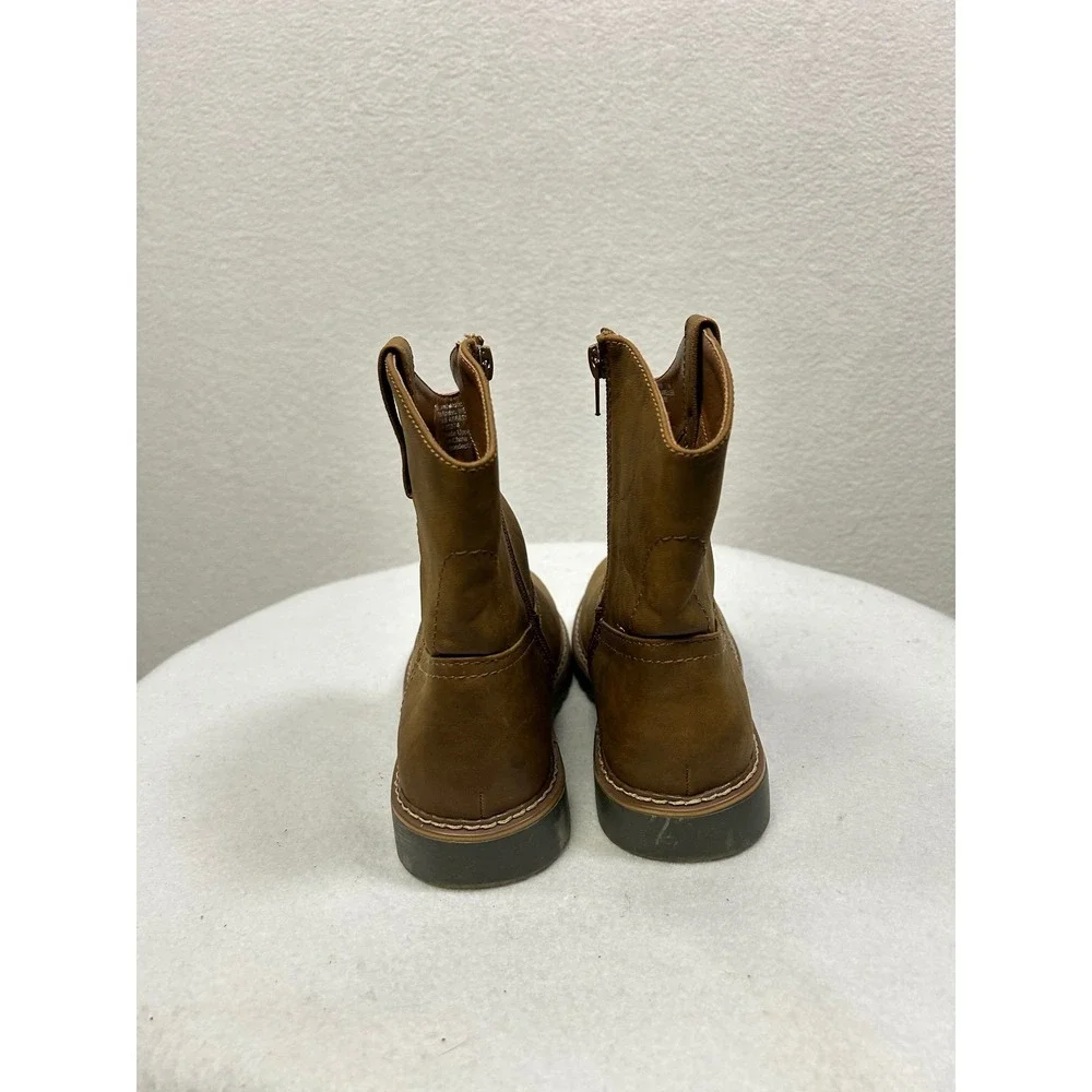 Mountain Creek Weller Boots‎ Kids Size 2M Tan Brown Western Lug Sole